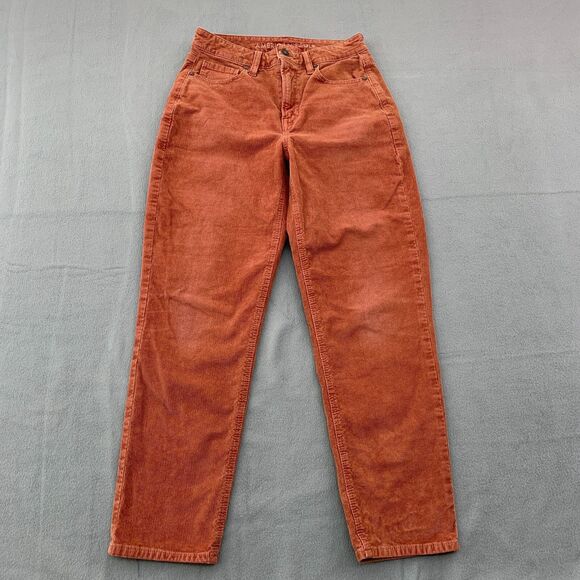 American Eagle Mom Jeans Womens 2 High Rise Corduroy Stretch Pink Straight 26" - Picture 1 of 16
